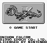 Dragon Slayer I (Japan) Title Screen